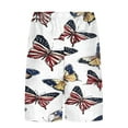 thumbnail image 4 of Clearance Independence Day Men's Shorts Swim Trunks With Compression Liner 2 In 1 Bathing Suits 7 Inch Beach Shorts Patriotic Printed Above Knee Sweatpants Hawaiian Board Shorts, 4 of 6