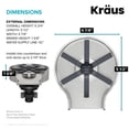 thumbnail image 4 of Enjuagadora de vidrio Kraus CleanMate KGR-500SFBB de latón sin manchas, 4 of 9