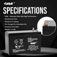 thumbnail image 4 of Casil Battery 12V 9AH SLA Replacement Battery Compatible with Power Patrol SLA1069, 4 of 5
