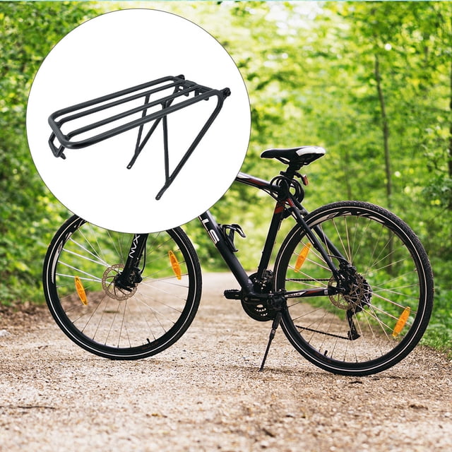 Folded Bike Rear Rack Removable Professional Reusable Washable Cargo Luggage Carrier Shelf Accessories Replacement for Brompton Black