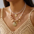 thumbnail image 4 of NICKSUN Boho Beach Seashell Imitation Pearl Layered Necklaces Collection, Multi-Style Ocean Starfish Seahorse Charm Beaded Chokers, Summer Tropical Vacation Dopamine Statement Jewelry, 4 of 8