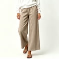 thumbnail image 2 of Edvintorg Sweats for Women Loose Casual Elastic Waisted Wide Leg Jogger Solid Color Athletic Pant with Pocket Plus Size Women Clothing Khaki S-3XL, 2 of 8