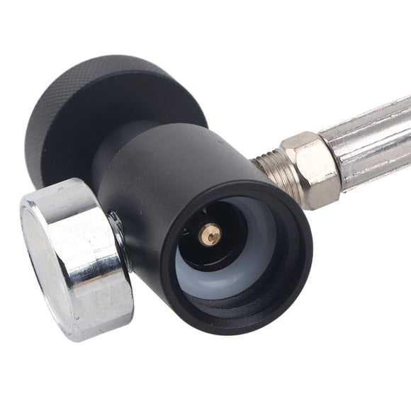 CO2 Cylinder Refill Adapter with Hose Convenient Easy to Use Fits for CO2 Tanks for Soda Tank Stainless Steel 36 Inch Without Gauge