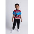 thumbnail image 2 of Disney Mickey Mouse Mesh T-Shirt and French Terry Jogger Pants Outfit Set Toddler to Big Kid, 2 of 5