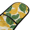 thumbnail image 2 of Dailycode Double Sided Oven Mitt with Loop Heat Resistant Kitchen Long Potholders 7" x 35" Yellow and Green, 2 of 6