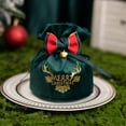 thumbnail image 1 of Puntoco Bolsa navideña de terciopelo con bolsillo para guardar frutas en Nochebuena, 4 unidades Liquidación de adornos de decoración interior y exterior en Navidad, 1 of 7
