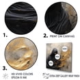 thumbnail image 3 of Designart "Arabic Woman In Black And Gold" Abstract Painting Floater Framed Wall Decor, 3 of 5