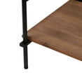 thumbnail image 5 of DecMode 33" x 87" Brown Wood Rectangular 6-Tier Shelving Unit with Black Metal Ladder Frames, 1-Piece, 5 of 9