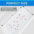 Semfri NonSlip Washable Bath Tub Mat, 16x35 Inch, Plastic Shower Floor