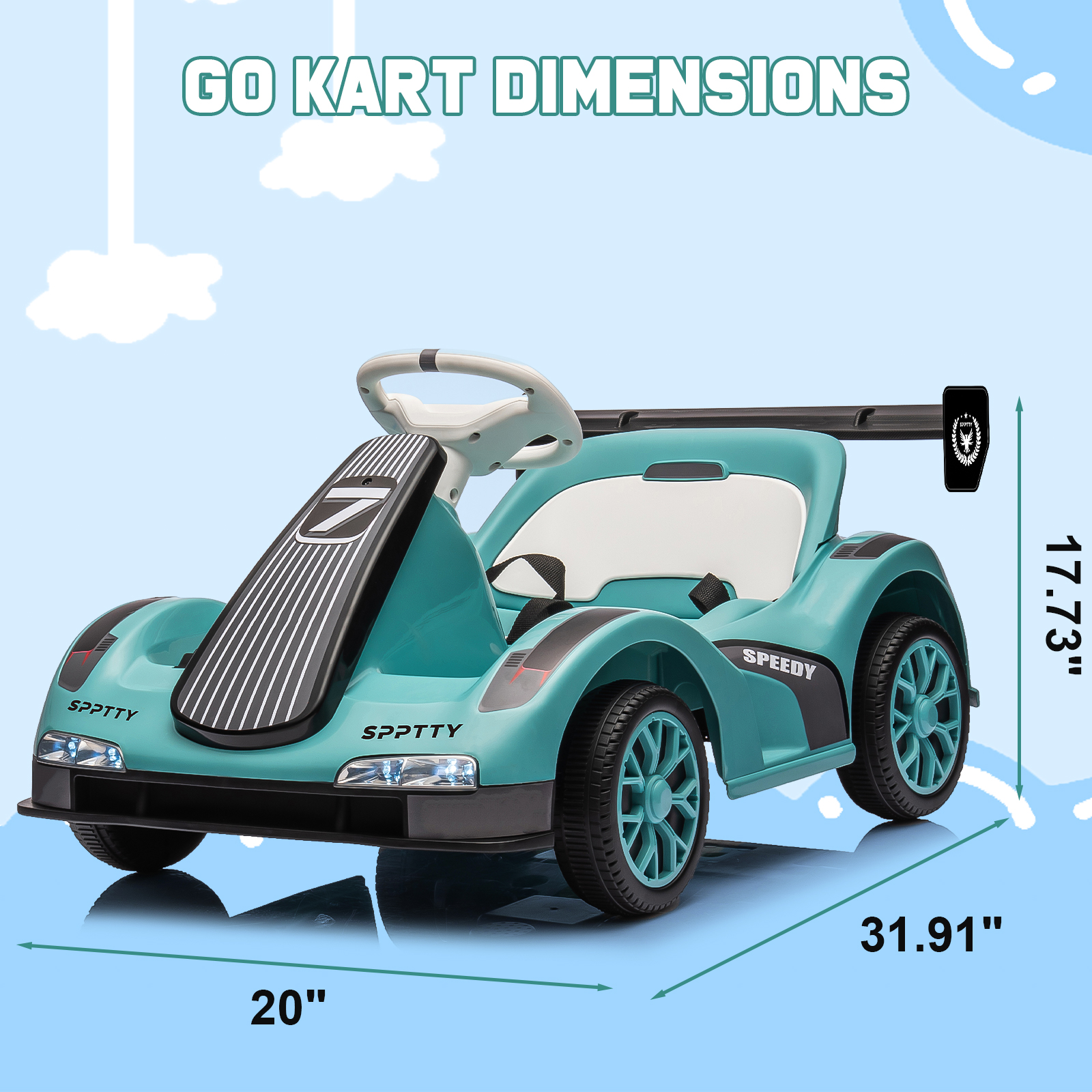 12V Electric Car Go Kart,Ride On Car for Boys Girls,Kids Ride On Toys with Remote Control and USB Port,Music&Story,Children Vehicle Toy Gift
