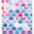 thumbnail image 3 of Fish Scale Queen Size Duvet Cover Set, Circles with Pastel Watercolors Mermaid Pattern Tropical Artistic Illustration, Decorative 3 Piece Bedding Set with 2 Pillow Shams, Multicolor, by Ambesonne, 3 of 3