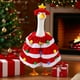 thumbnail image 3 of Costume Christmas With Hat Dress Festive With Bells And Pom-poms Tree Red And Green, 3 of 7
