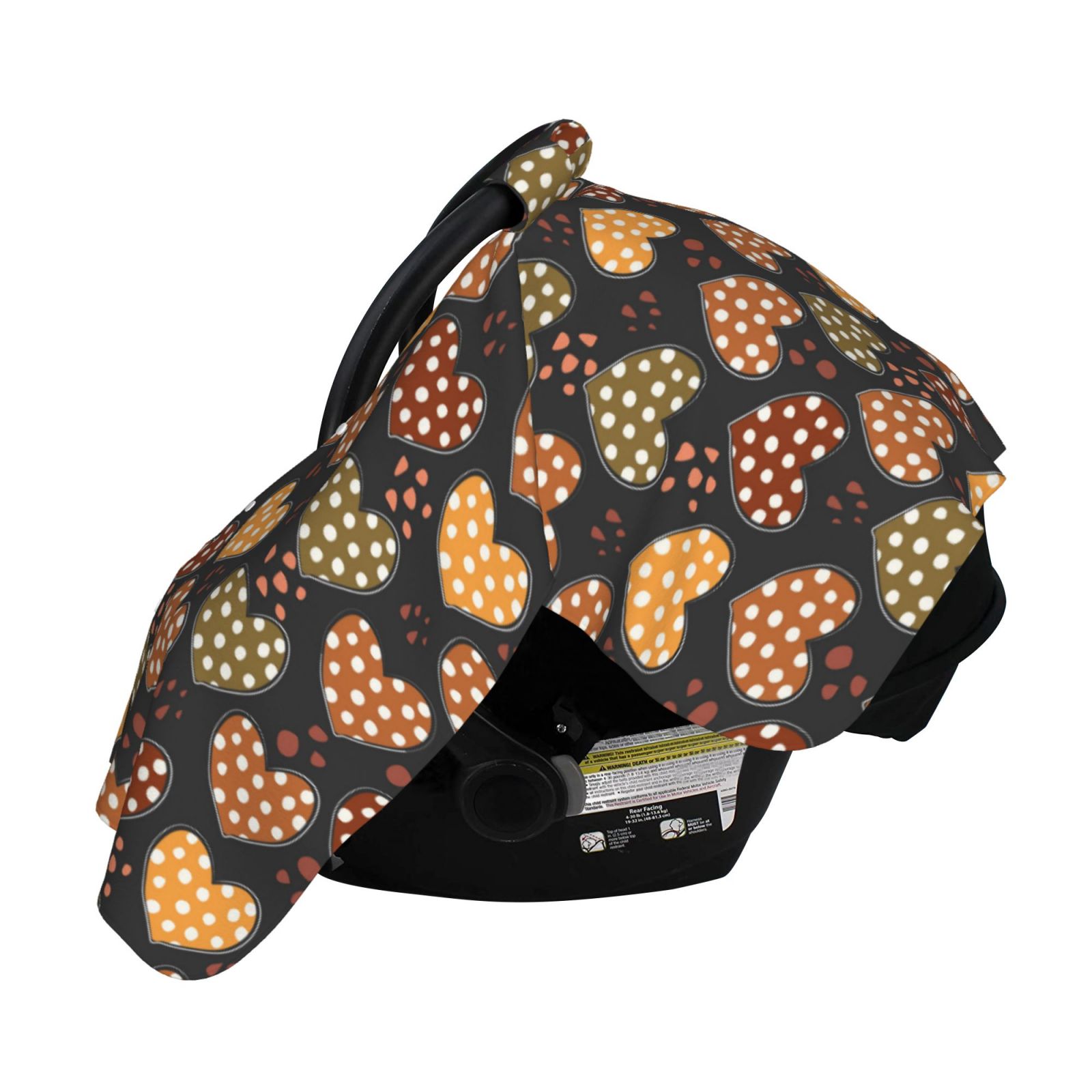 Naloa Heart Baby Car Seat Cover, Breathable Baby Carrier Cover, Multiuse Baby Carrier Cover & Nursing Breastfeeding Cover