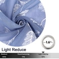 thumbnail image 6 of Haperlare Sheer Curtains 95 inch Long Floral Leaves Embroidered Farmhouse Light Filtering Window Drapes for Bedroom, 2 Panels, Dusty Blue, 6 of 6
