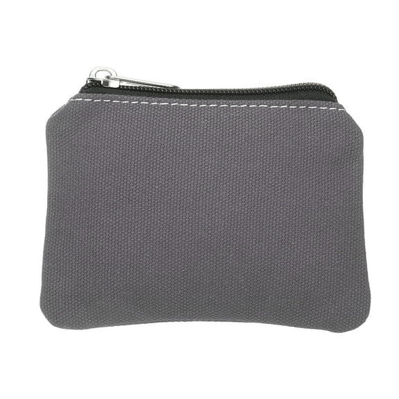 Uxcell Canvas Coin Purse, Small Coin Purse with Zipper Portable Change Pouch Holder Travel Storage Organizer 5x3 in & Dark Gray-Fitting for ( Change Coins/ID Card/Jewelry Keys/Cosmatic)