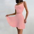 thumbnail image 2 of Mujeres Casual Verano Cuello Redondo Sin Mangas Tops Y Falda Conjunto De Dos Piezas Traje Wmkox8yi  bvn3519, 2 of 9