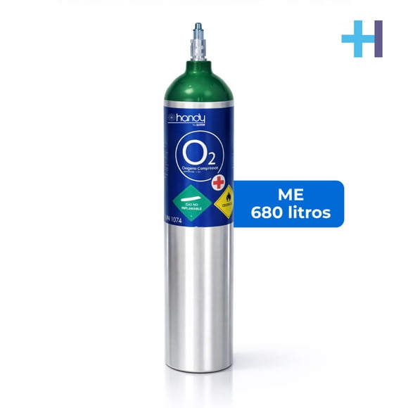 Tanque de Oxígeno de 680 Lts, sin Accesorios (Sin oxígeno) ME - Marca Handy