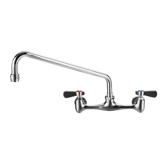 8 in. Widespread 2-Handle Wall Mount Utility Faucet in Polished Chrome