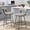 Beige, variant on Hausfame 24-Inch Industrial Swivel Faux Leather Bar Stools (Set of 2) - Grey