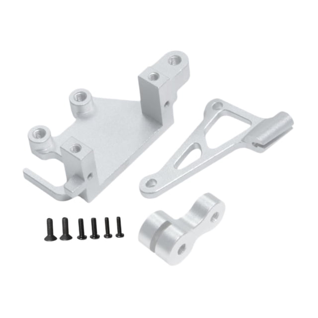 Juego de brazo de soporte para servo RC, accesorios para actualizaciones de brazo de servo, bicicleta RC de alto rendimiento Plata