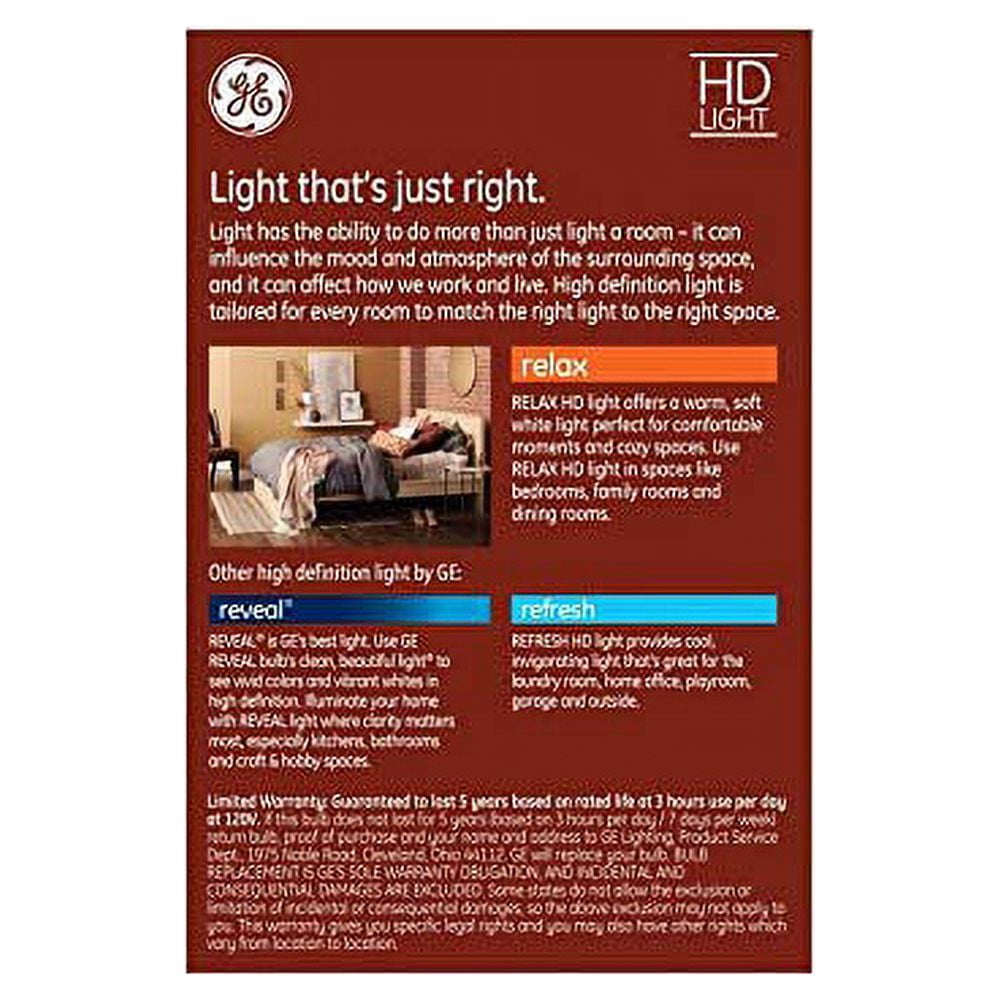 (3 bulbs) GE Relax LED G30 Vanity Globe, soft white,  6 watt,  500 lumen, 2700K Dimmable LED Light Bulb, medium base