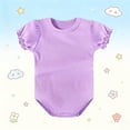 thumbnail image 2 of Robe d'Été pour Bébé Fille, Barboteuse à Manches Courtes, Épaules Dénudées, 95 % Polyester 5 % Élasthanne, 2 of 7