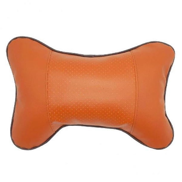 2 almohadas premium para el cuello del coche, decoración interior transpirable, se adapta a la conducción de automóviles, color marrón 2 piezas