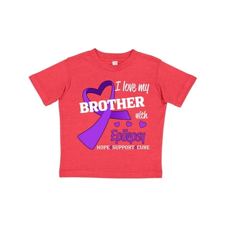 

Inktastic I Love My Brother with Epilepsy Hope Support Cure Gift Toddler Boy or Toddler Girl T-Shirt