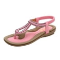 thumbnail image 2 of Las señoras de las mujeres del verano que tejen las sandalias planas cristalinas calzan los zapatos casuales de la playa Wmkox8yii shjk4247, 2 of 5