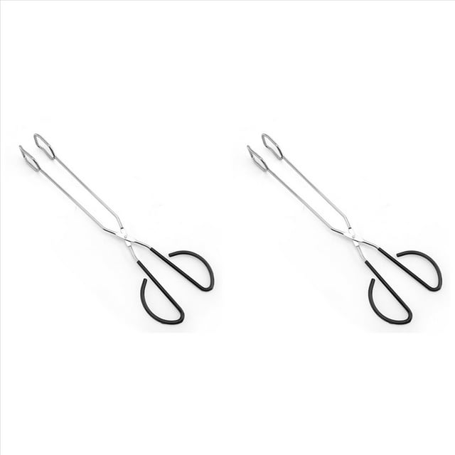 2X Pinzas de Cocina de Acero Inoxidable Pinzas de Tijera Extra Largas con Manejar Cómodo para Asar una la Parrilla