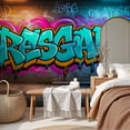 thumbnail image 6 of Graffiti Wallpaper Vibrant Graffiti Art Bold Letters Peel and Stick Wall Murals 69"H x 96"W Removable PVC Wall Paper Self-Adhesive Wall Paintings Art Decor for Bedroom Living Room, 6 of 7