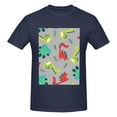 thumbnail image 4 of Bingfone Cute Dinosaur Men'S Loose Fit Short-Sleeve Pocket T-Shirt, 4 of 7