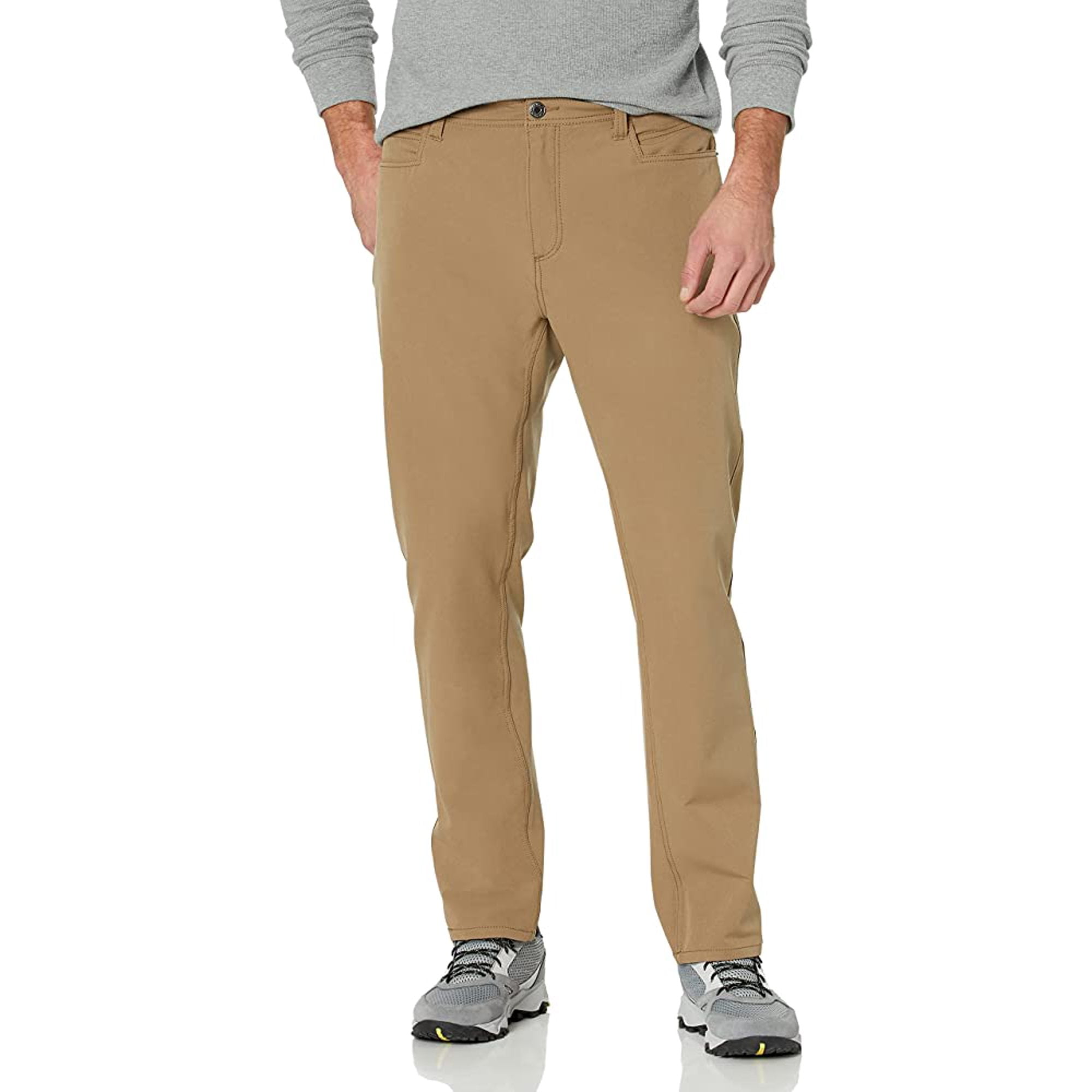 UnionBay Men's Performance Everyday Travel Pants, Tan, 38x32