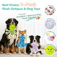 thumbnail image 3 of Dog Toys for Aggressive Chewers, 3 Pack No Stuffing Plush Dog Toys with Squeaky & Crinkle, Durable Dog Chew Toys for Small Medium Large Dogs, Teeth Cleaning & Boredom Relief, 3 of 7