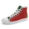 thumbnail image 6 of Coolcustomize Men's Plus Size Christmas High-Top Sneakers - Red & Green Plaid-Like Tree Print (Maroon/Green) Lace-Up Winter Shoes, All-Season Casual Boots for Holiday Parties - Festive Gift Footwear, 6 of 10