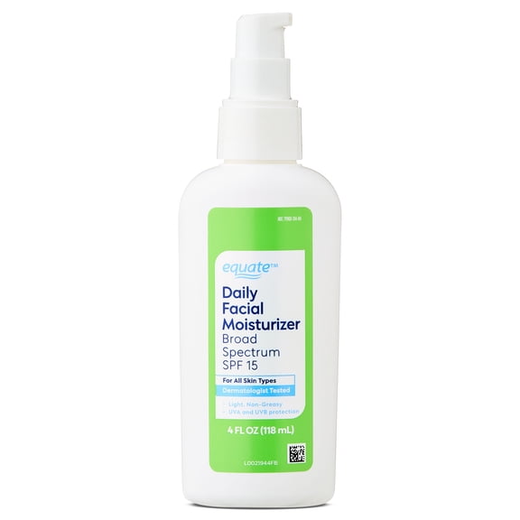 Equate Daily Moisturizer with Broad Spectrum SPF 15, 4 fl oz