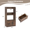 thumbnail image 3 of Gymax 2PCS Bookcase w/ Drawer 3-Tier Open Shelf Anti-Toppling Kits for Living Room Coffee, 3 of 10