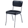 thumbnail image 5 of Retro Upholstered Dining Side Chair Black (Set of 2), 5 of 12