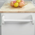 thumbnail image 2 of Knubmt Wood Top Kitchen Cart with Drawer and Cabinet and Towel Rack, Rolling Kitchen Island for Dining Room, Bar, Kitchen, White, 2 of 10