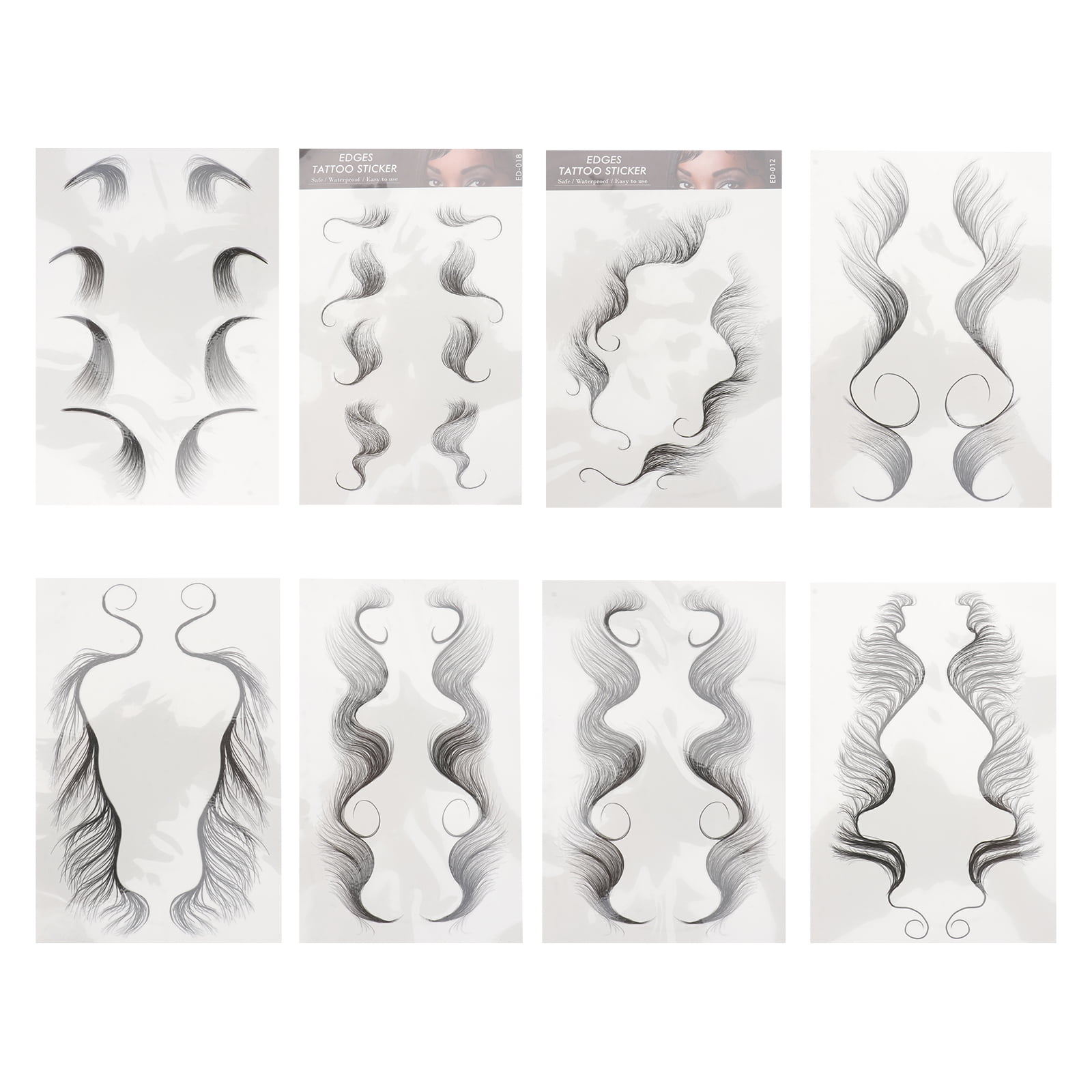 OUNONA Hairstickers Fake Tattoos Hairline Tattoo Edges Waterproof