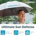 thumbnail image 5 of Breeze Life Mister Breeze – UV Sun Umbrella with Built-In Fan & Mister – Blocks 99.9% UVA/UVB Rays – Portable, Battery Powered Cooling Shade for Beach, Festivals, Outdoor Sports – Black & Gold, 5 of 9