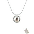 thumbnail image 2 of Delight Jewelry Resin Baby Seal Silver-tone You Mean the World to Me Ring Necklace, 18", 2 of 4