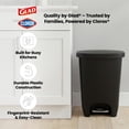 thumbnail image 6 of Open Box Glad 13 Gal Trash Can with Step Pedal and Odor Protection, Black, Pack of 2, 6 of 12