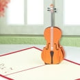 thumbnail image 1 of Postales de aniversario de violín Tarjeta navideña 3D creativa para el Día de la madre de San Valentín Sywqhk Libre de BPA, 1 of 8