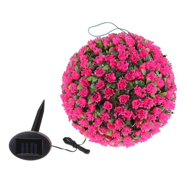 Plástico sor LED colgante flor bo luces jardín al aire libre decorativo Rosado Sunnimix Luces de bolas de flores