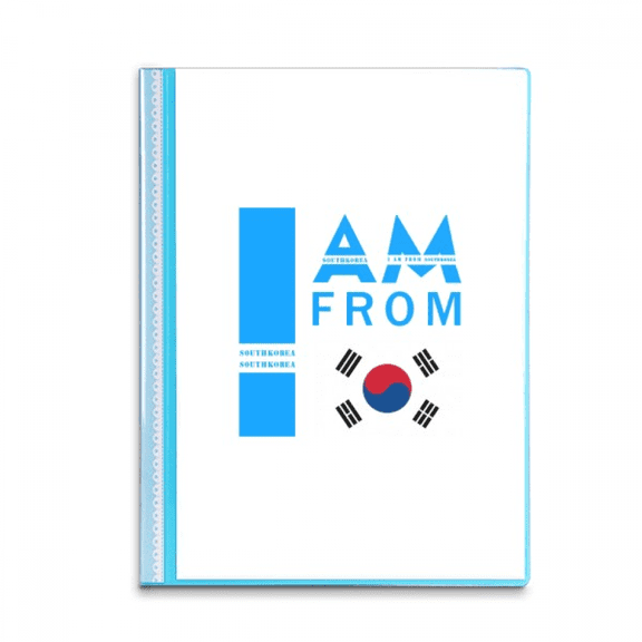 I Am From South Korea Art Deco  Fashion Book Sheet Protectors Portfolio Binder Folder