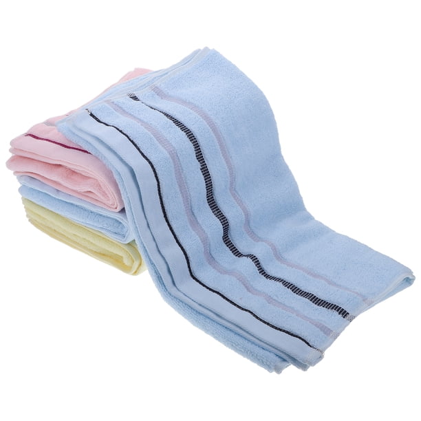 4 toallas de algodón gruesas, prácticas toallas de baño y ducha (colores surtidos)