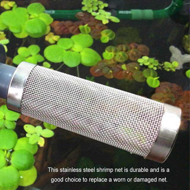 VONKY Aquarium Intake Inflow Mesh Stainless Steel Cylinder Filter Fishtank Shrimp Fish Net Filtration System Replacing Parts S