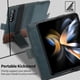 thumbnail image 4 of Funda KeziHome de piel auténtica para Samsung Z Fold 4, color azul marino, 4 of 7