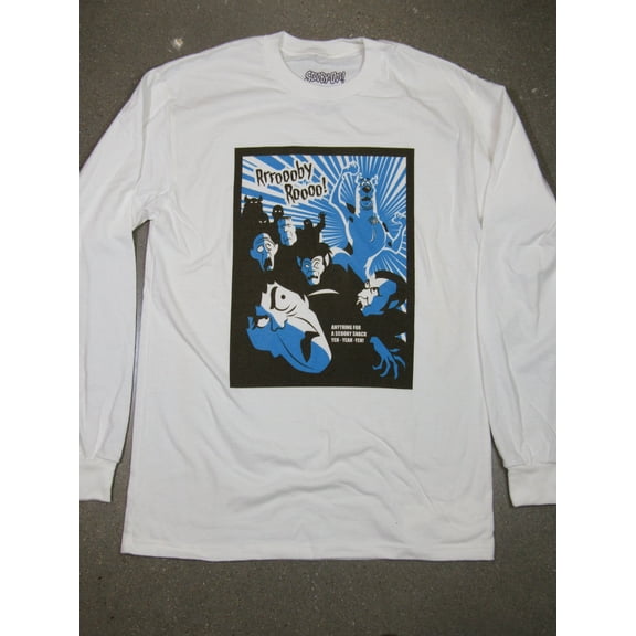 Scooby Doo Villains and Monsters White Long Sleeve Men's Tee - M